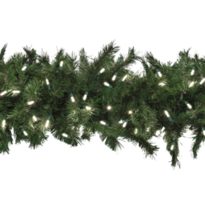9' Taiga Evergreen® Garland With 150 LED Lights