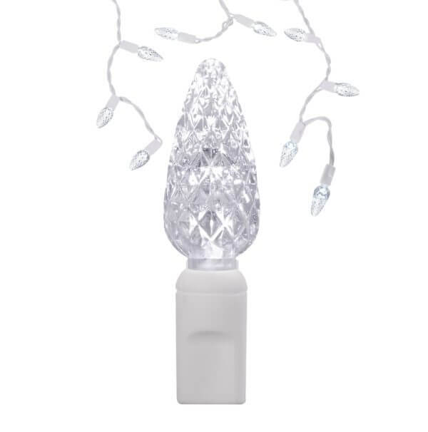 C6 LED Pure White Icicle Lights
