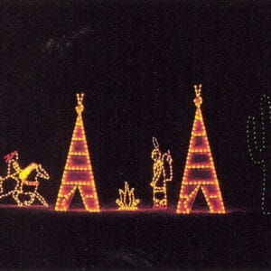 Indian Scene Holiday Light Display