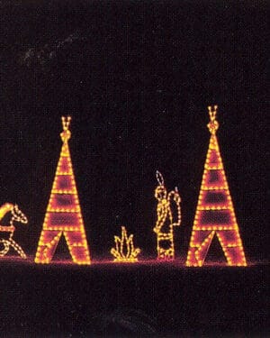 Indian Scene Holiday Light Display