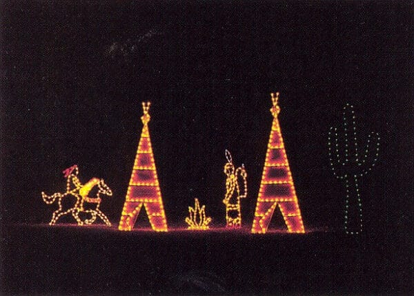 Indian Scene Holiday Light Display