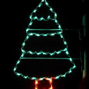 5' Layer Christmas Tree Pole Mount Holiday Light Display