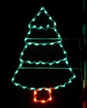 5' Layer Christmas Tree Pole Mount Holiday Light Display
