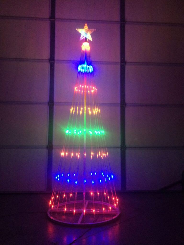 LED Light Show Christmas Trees Creative Displays