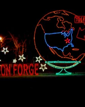 Location Globe Holiday Light Display