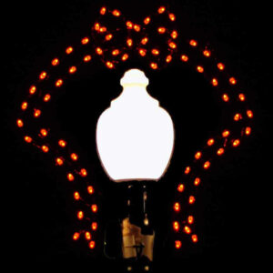 4.5' Lamppost Bow Pole Mount Holiday Light Display