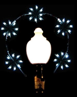 4' Lamppost Starburst Pole Mount Holiday Light Display