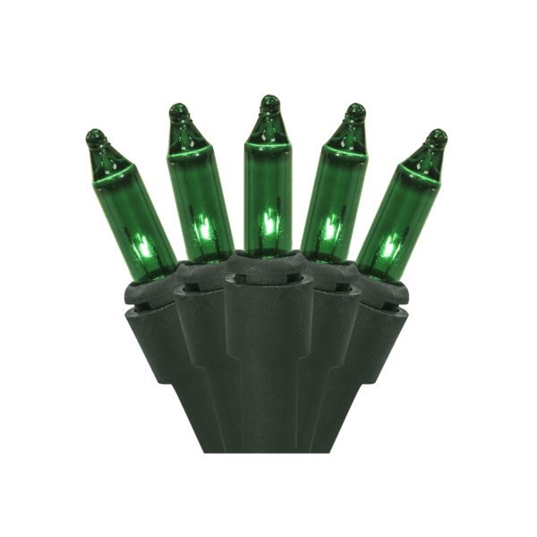 50 Light Green Incandescent Christmas Minibrites®