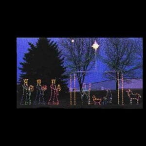 Nativity Scene Without Stable Holiday Light Display