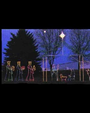 Nativity Scene Without Stable Holiday Light Display