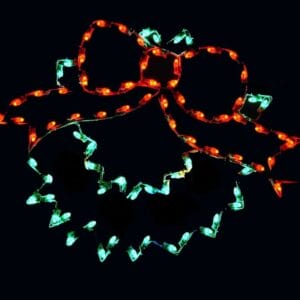 4' Silhouette Modern Wreath Holiday Light Display