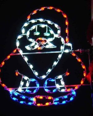4.5' Santa Pole Mount Holiday Light Display