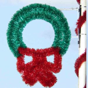 4' Garland Wreath Pole Mount Holiday Light Display