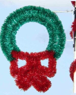 4' Garland Wreath Pole Mount Holiday Light Display