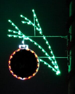 5' Ball Ornament With Sprigg Holiday Light Display