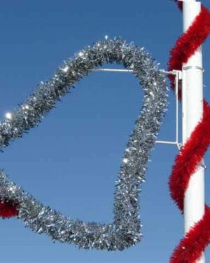 4' Garland Holiday Bell Pole Mount Holiday Light Display
