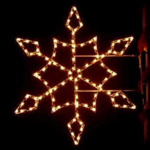 5' Sparkle Deluxe Snowflake Pole Mount Holiday Light Display