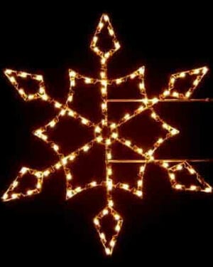 5' Sparkle Deluxe Snowflake Pole Mount Holiday Light Display