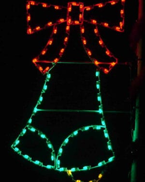 6' Silhouette Designer Bell Holiday Light Display