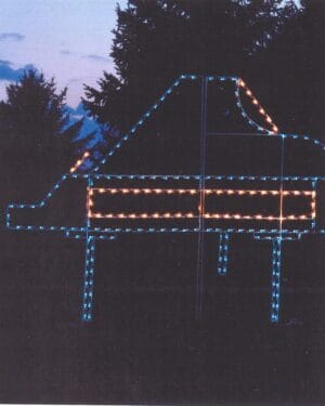 6' Piano Holiday Light Display