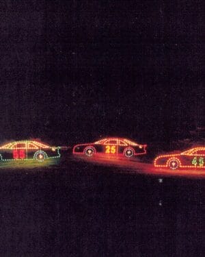 Race Car Scene Holiday Light Display