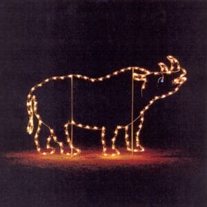 5' Rhino Holiday Light Display
