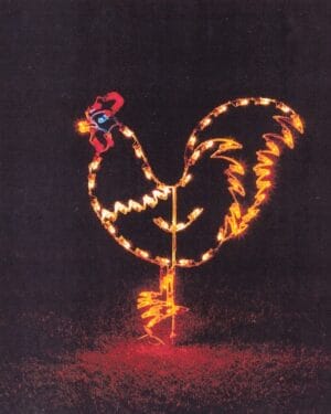 3.5' Rooster Holiday Light Display