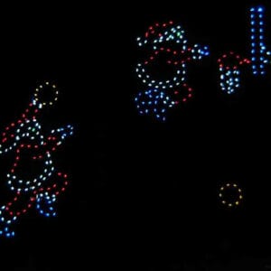 14' Animated Santa Playing Basketball Holiday Light Display