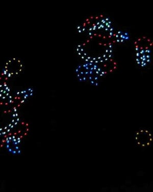 14' Animated Santa Playing Basketball Holiday Light Display