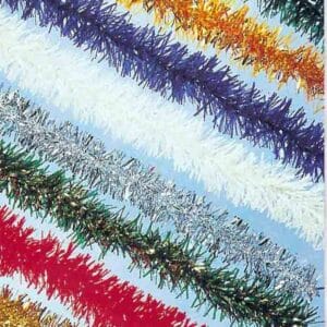 6 INCH LARGE CUT GARLAND WITH LED LIGHTS (SOLD BY THE FOOT)