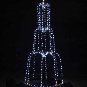 10' Small Fountain Holiday Light Display
