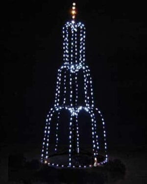 10' Small Fountain Holiday Light Display