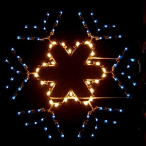 5' Silhouette Star Deluxe Snowflake Holiday Light Display