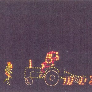 10' Animated Santa Plowing Holiday Light Display
