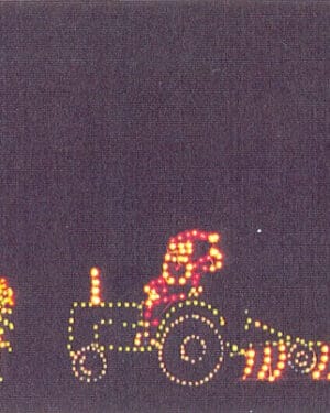 10' Animated Santa Plowing Holiday Light Display