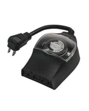 TWO OUTLET MECHANICAL TIMER WITH 48 PINS FOR EXACT TIMING