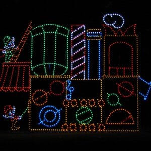 12' Animated Toy Factory Holiday Light Display