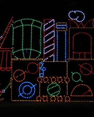 12' Animated Toy Factory Holiday Light Display