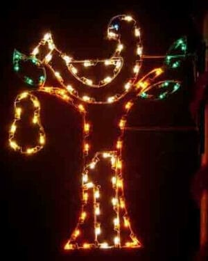 5' Twelve Days Of Christmas - Day 1 Pole Mount Holiday Light Display