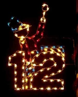 The 5' Twelve Days Of Christmas - Day 12 Pole Mount Holiday Light Display