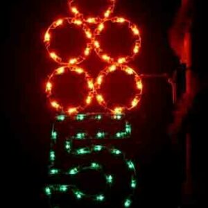 5' Twelve Days Of Christmas - Day 5 Pole Mount Holiday Light Display