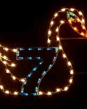 5' Twelve Days Of Christmas - Day 7 Pole Mount Holiday Light Display