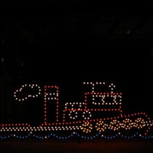 6' Animated Tugboat Holiday Light Display