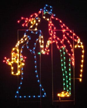 YULETIDE KISSING COUPLE