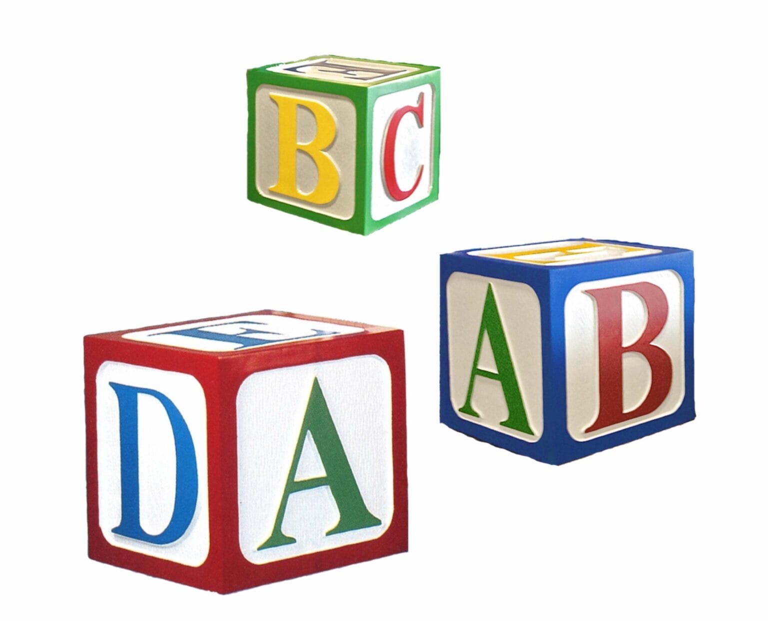 FIBERGLASS OVER SIZED ABC BLOCKS