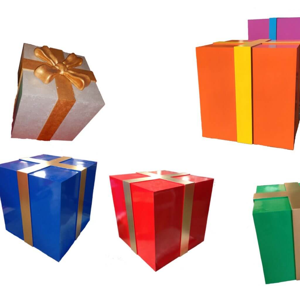 OVERSIZED FIBERGLASS GIANT GIFT BOX 60x60 Creative Displays