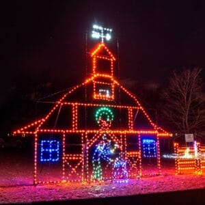 25' Blacksmith Barn Scene Holiday Light Display