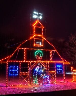 25' Blacksmith Barn Scene Holiday Light Display