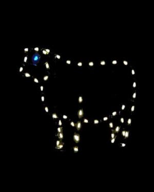 3' Sheep Holiday Light Display