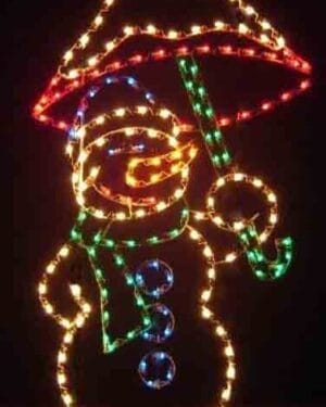 SNOWMAN WITH UMBRELLA
